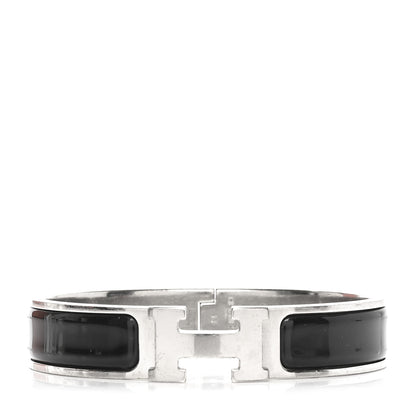 Hermes Enamel Narrow Clic Clac H Bracelet PM Black 1 of 5