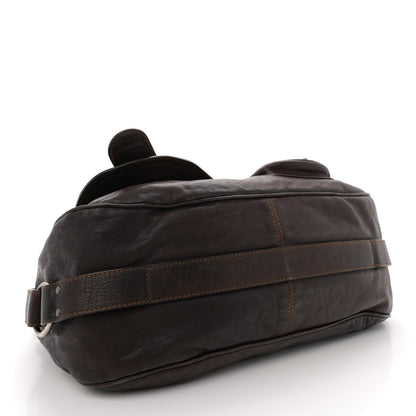 Christian Dior Calfskin Large Gaucho Double Saddle Bag Brown 4 of 10