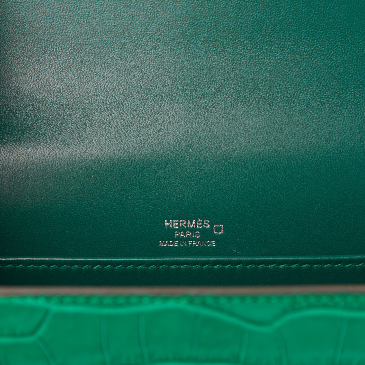 Hermes Matte Alligator Mini Sac Roulis Malachite 9 of 20