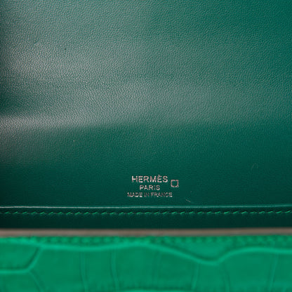 Hermes Matte Alligator Mini Sac Roulis Malachite 9 of 20