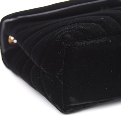 Saint Laurent Velvet Y Quilted Monogram Small Loulou Chain Satchel Black 7 of 9
