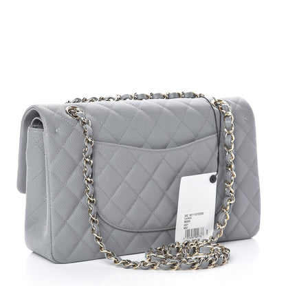 Chanel Caviar Quilted Medium Double Flap Grey 3 of 10