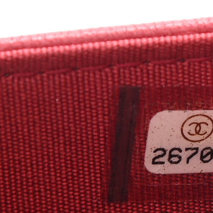 Chanel Lambskin Quilted Trendy CC Wallet On Chain WOC Red 7 of 11
