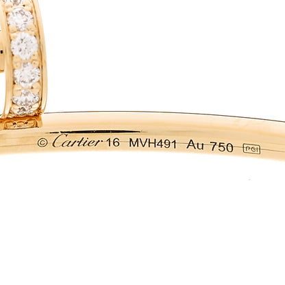 Cartier 18K Yellow Gold Diamond Small Juste Un Clou Bracelet 16 3 of 4