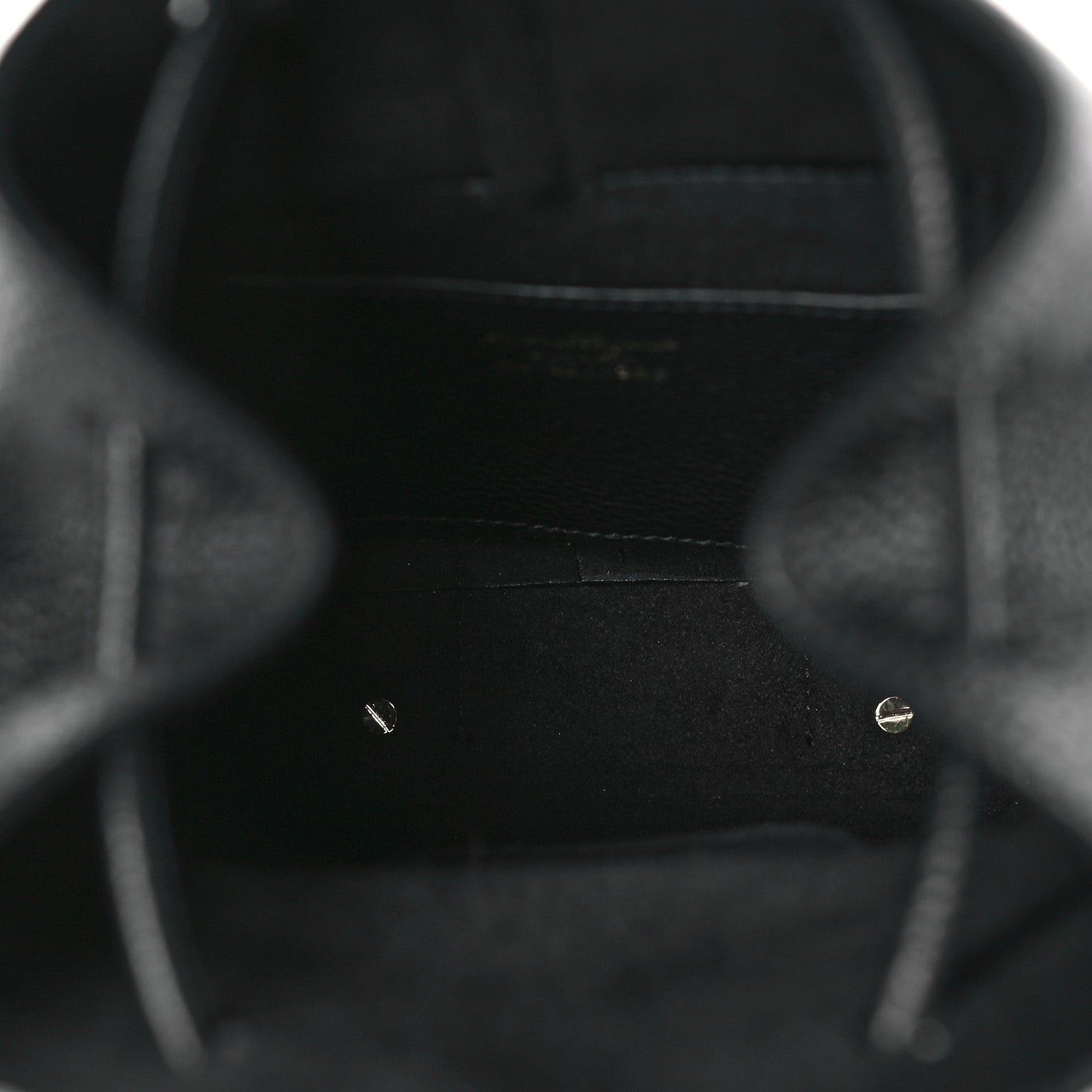 Salvatore Ferragamo Grained Calfskin Mini Gancino Bucket Bag Black 5 of 8