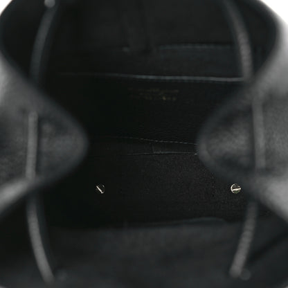 Salvatore Ferragamo Grained Calfskin Mini Gancino Bucket Bag Black 5 of 8