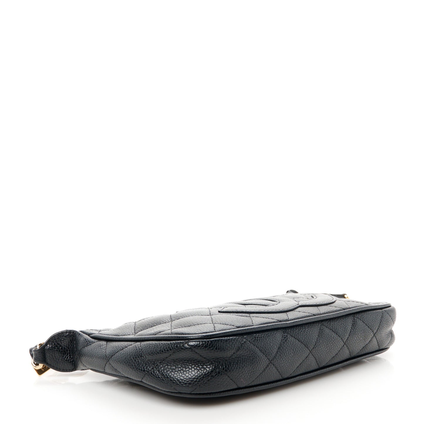 Caviar Quilted CC Shoulder Bag Black