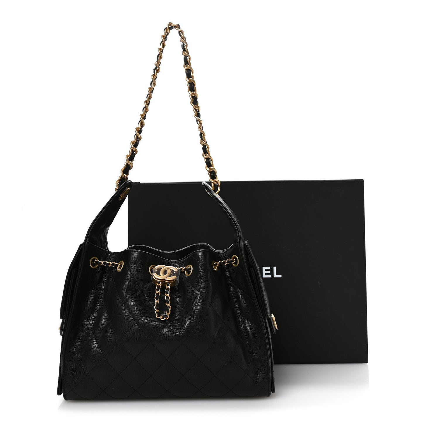Caviar Quilted Small Chanel 25 Handbag Black