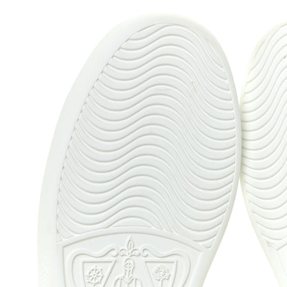 Gucci Calfskin Interlocking G Perforated Womens Ace Sneakers 36 White Hibiscus Red 7 of 11