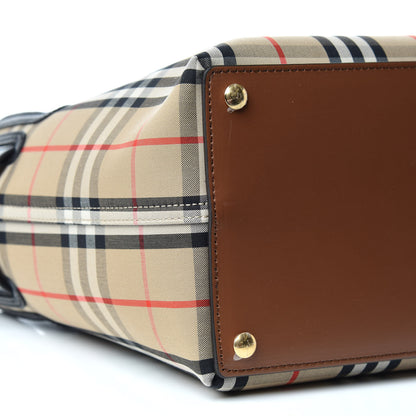 Burberry Calfskin Vintage Check Triple Stud Mini Belt Bag Archive Beige 9 of 11