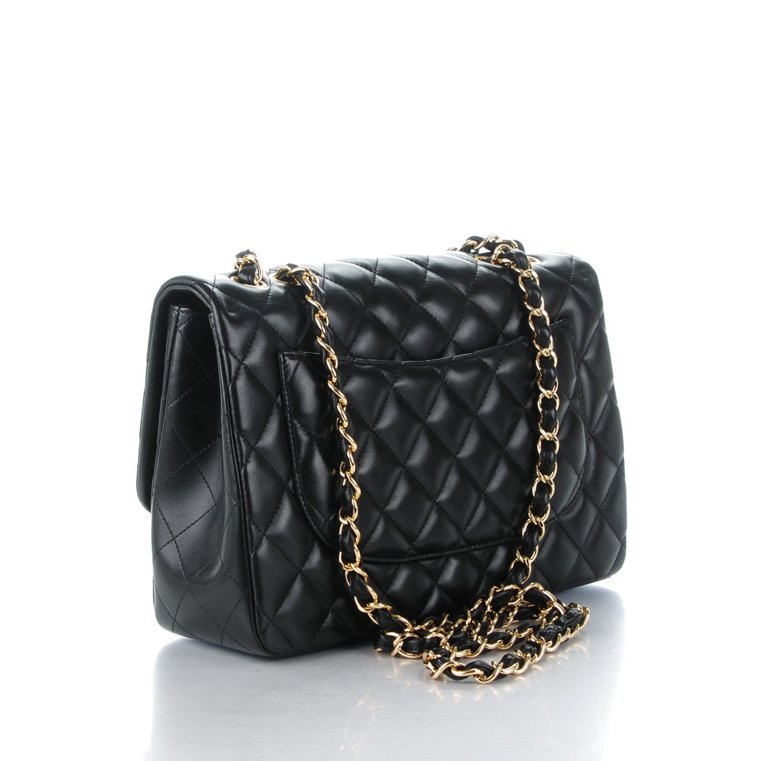 Chanel Lambskin Quilted Jumbo Single Flap Black 3 of 15