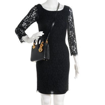 Christian Dior Lizard Micro Lady Dior Black 2 of 8