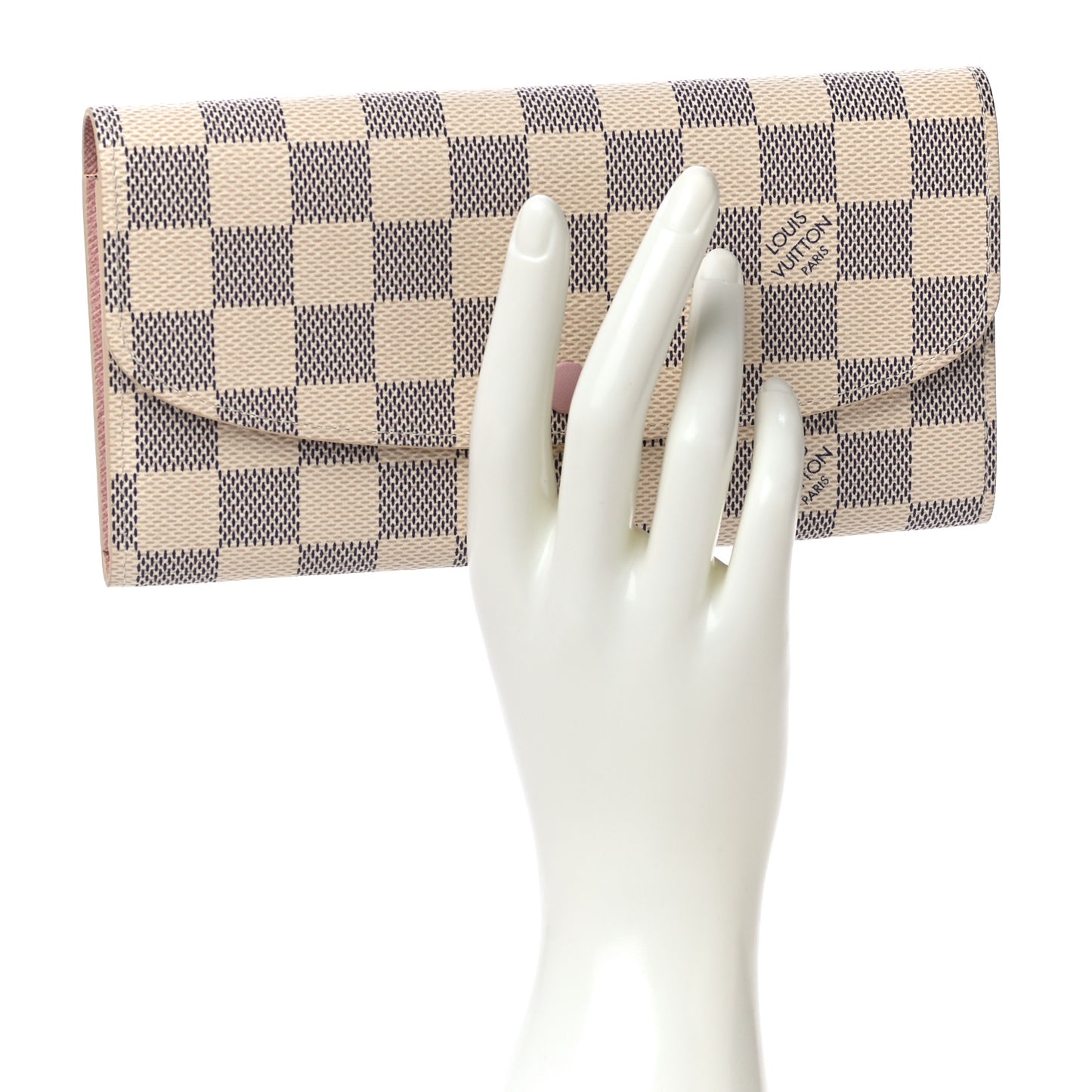 Damier Azur Emilie Wallet Rose Ballerine
