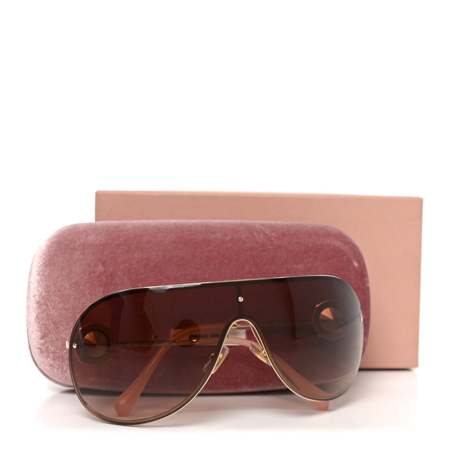 Metal Crystal Sunglasses SMU67U Gold