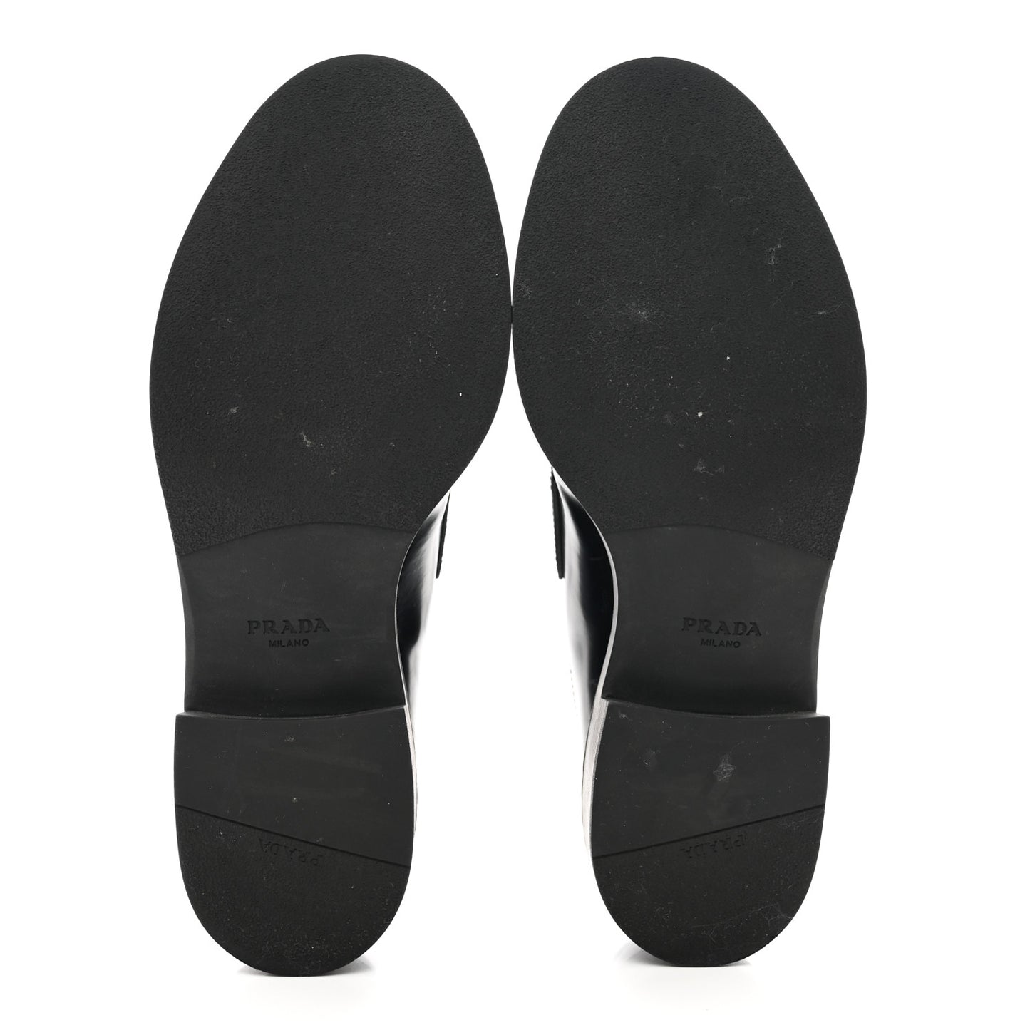 Spazzolato Metal Triangle Logo 50mm Loafers 40.5 Black