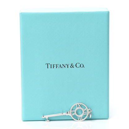 Tiffany 18K White Gold Diamond Atlas Key Pendant 4 of 4
