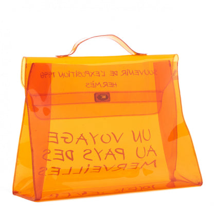 Hermes Vinyl Souvenir De L'Exposition Kelly Orange 2 of 8