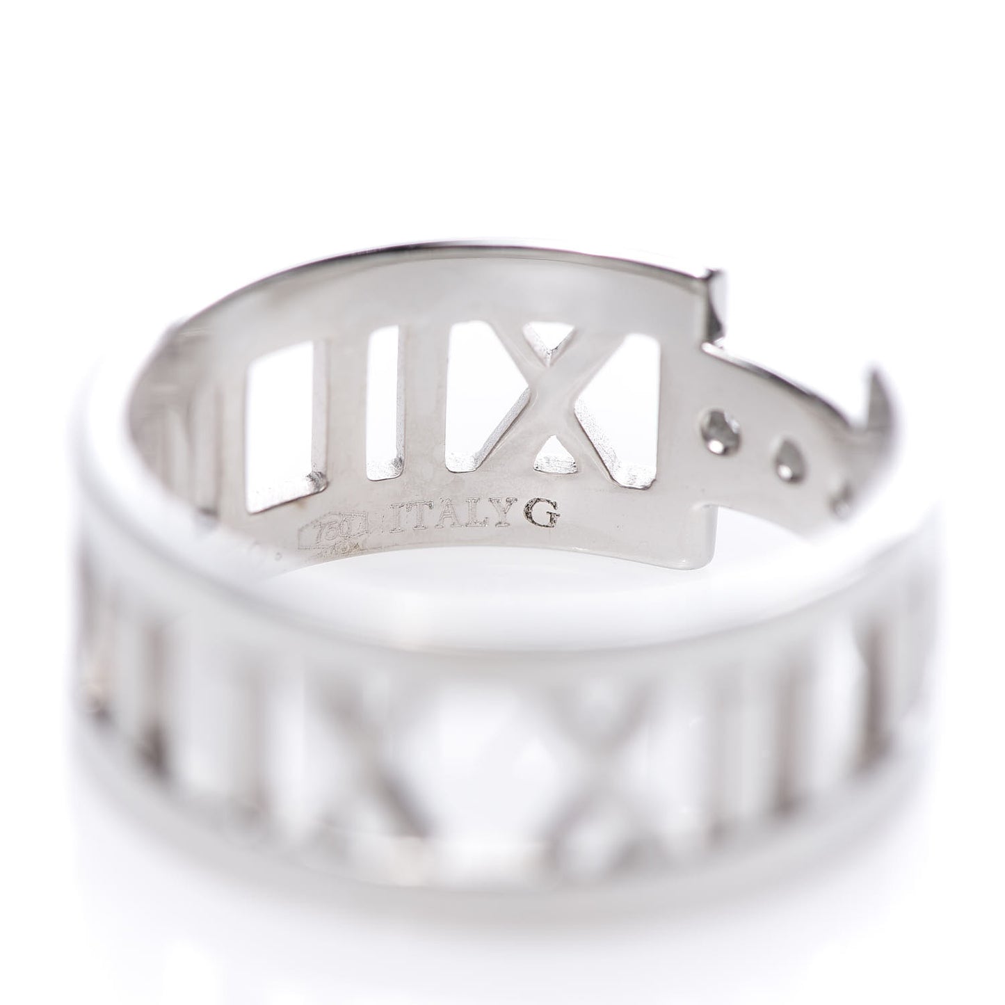 18K White Gold Diamond Open Atlas Ring 55 7.25