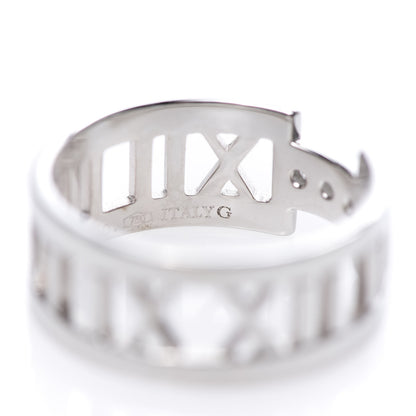 Tiffany 18K White Gold Diamond Open Atlas Ring 55 7.25 6 of 6