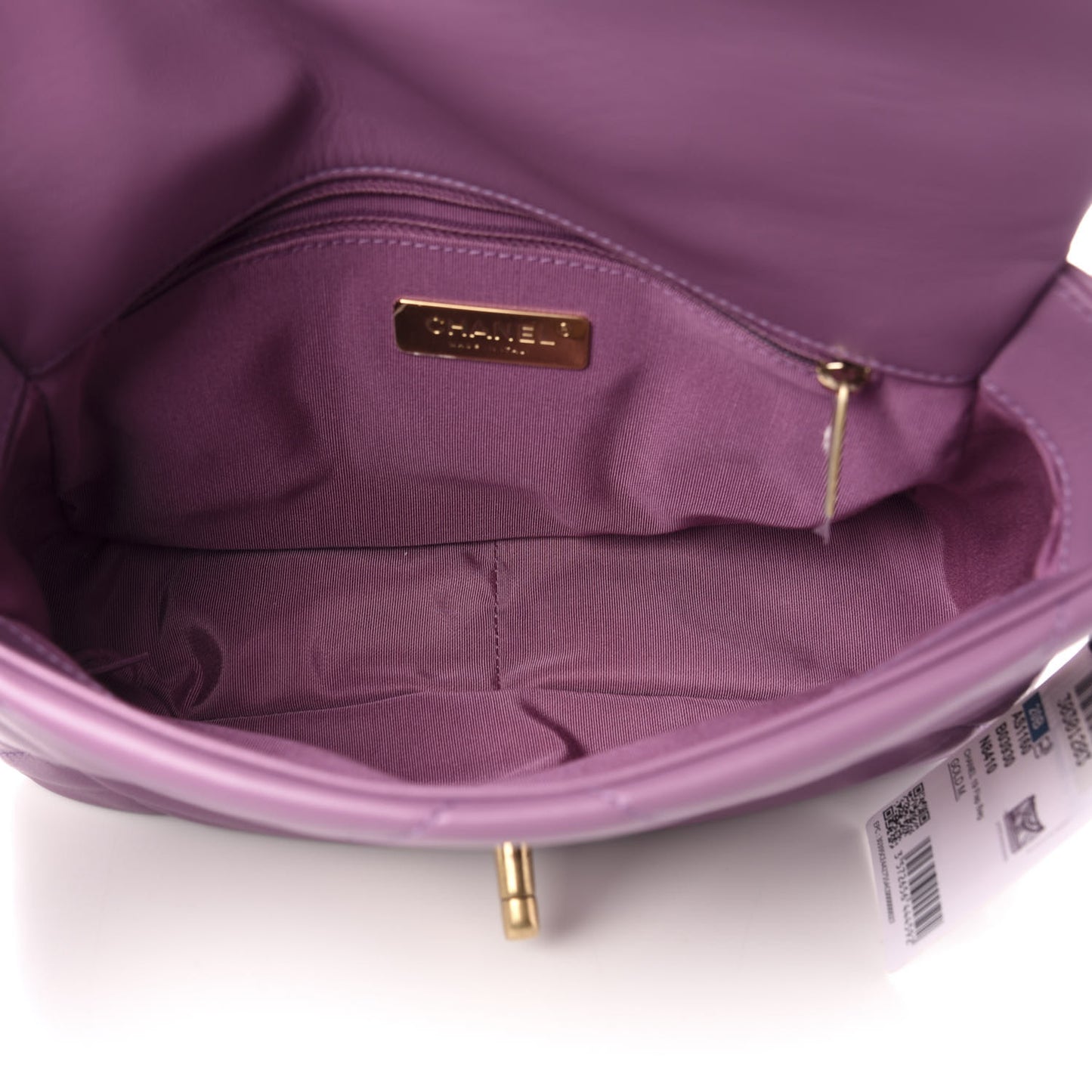 Goatskin Quilted Medium 19 Flap Violet Purple