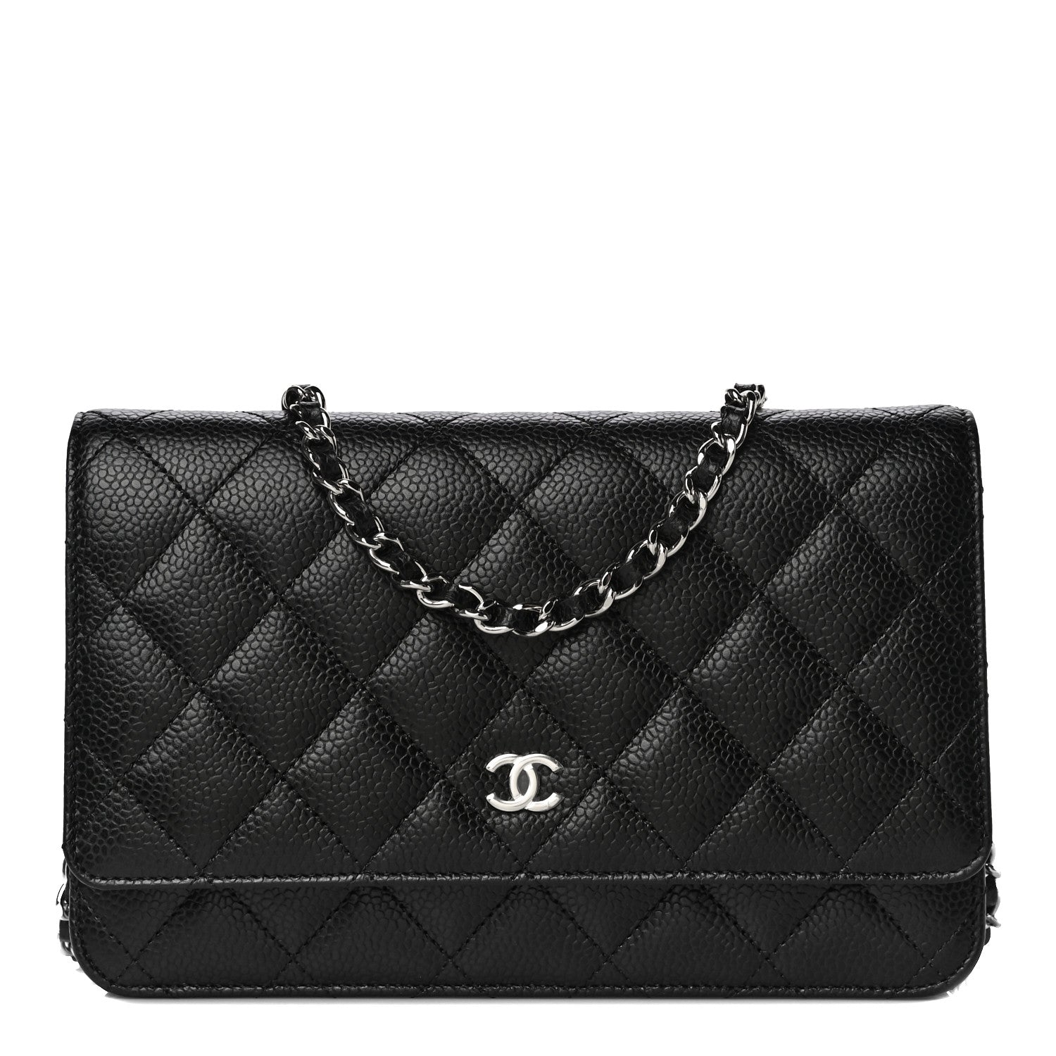 Chanel Caviar Quilted Wallet On Chain WOC Black 1 of 12