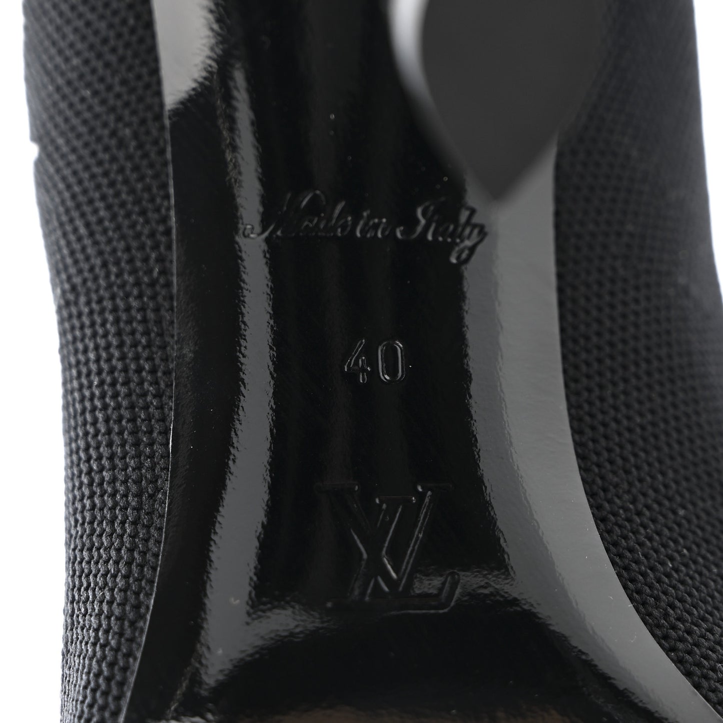 Stretch Fabric Silhouette Ankle Boots 40 Black