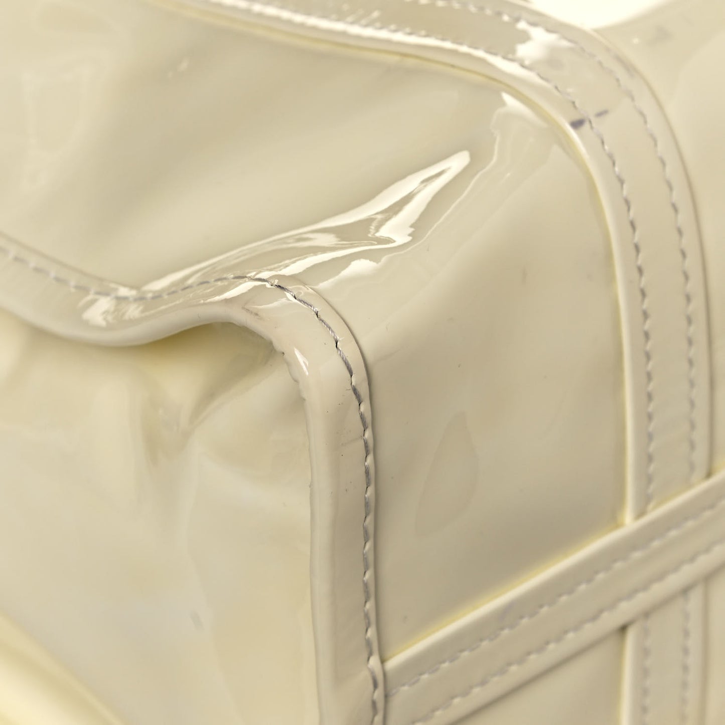 Patent S Bazar Shopper Tote White