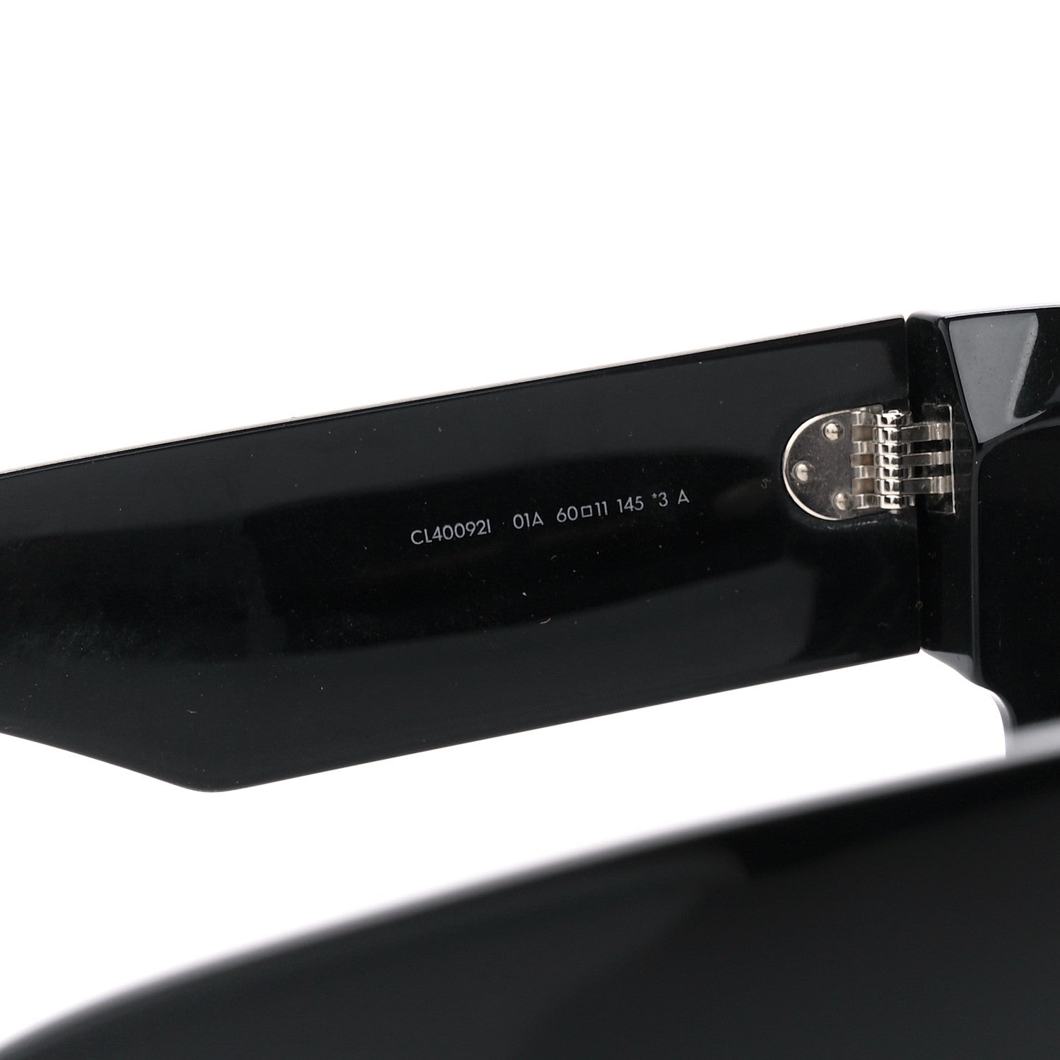 Celine Acetate Chunky Rectangle Sunglasses CL 40092I Black 4 of 7