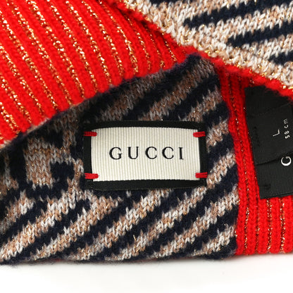 Gucci Wool Headband L Red Beige Blue 5 of 7