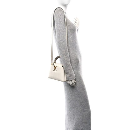 Louis Vuitton Taurillon Ayers Capucines Mini White Snow White 2 of 9