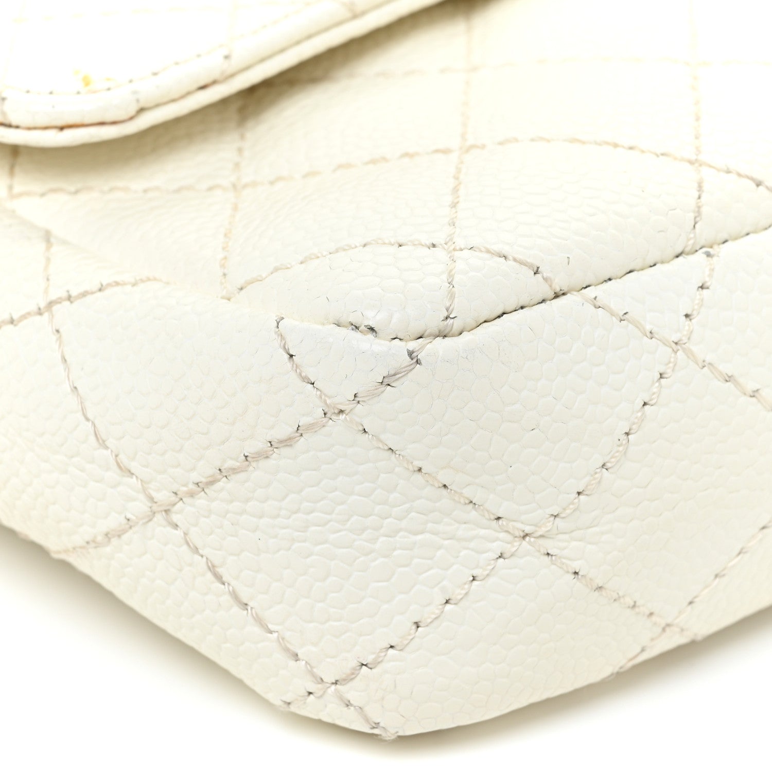 Chanel Caviar Quilted East West Flap White 12 of 19