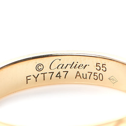 Cartier 18K Yellow Gold 3.5mm LOVE Wedding Band Ring 55 7.25 4 of 5