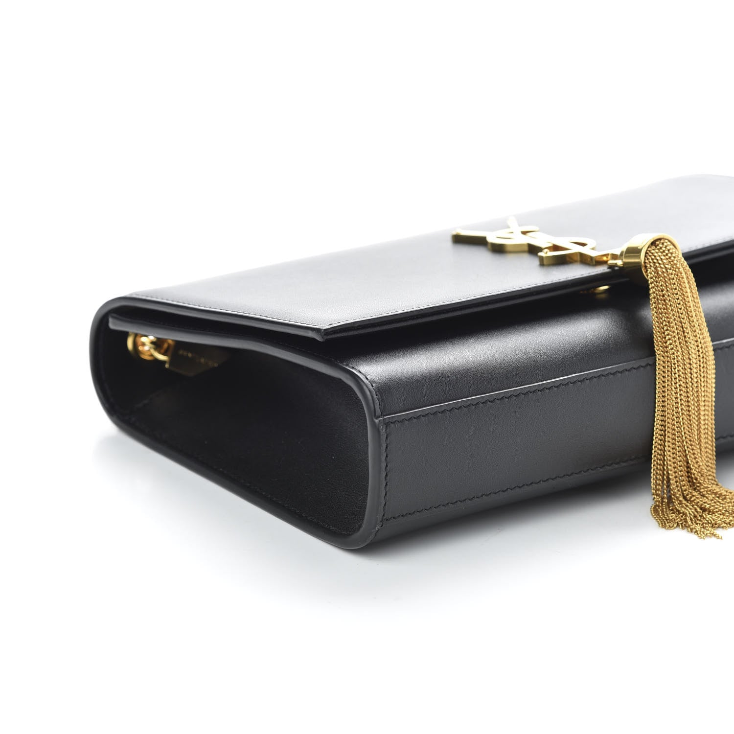 Saint Laurent Smooth Calfskin Medium Classic Monogram Kate Tassel Satchel Black 6 of 9