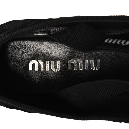Miu Miu Velluto Froisse Ballerina Flats 38 Black 8 of 9