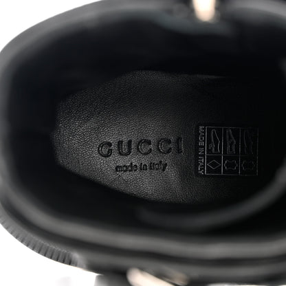 Gucci Nappa Frances GG Matelasse Platform Combat Boots 41 Black 7 of 13