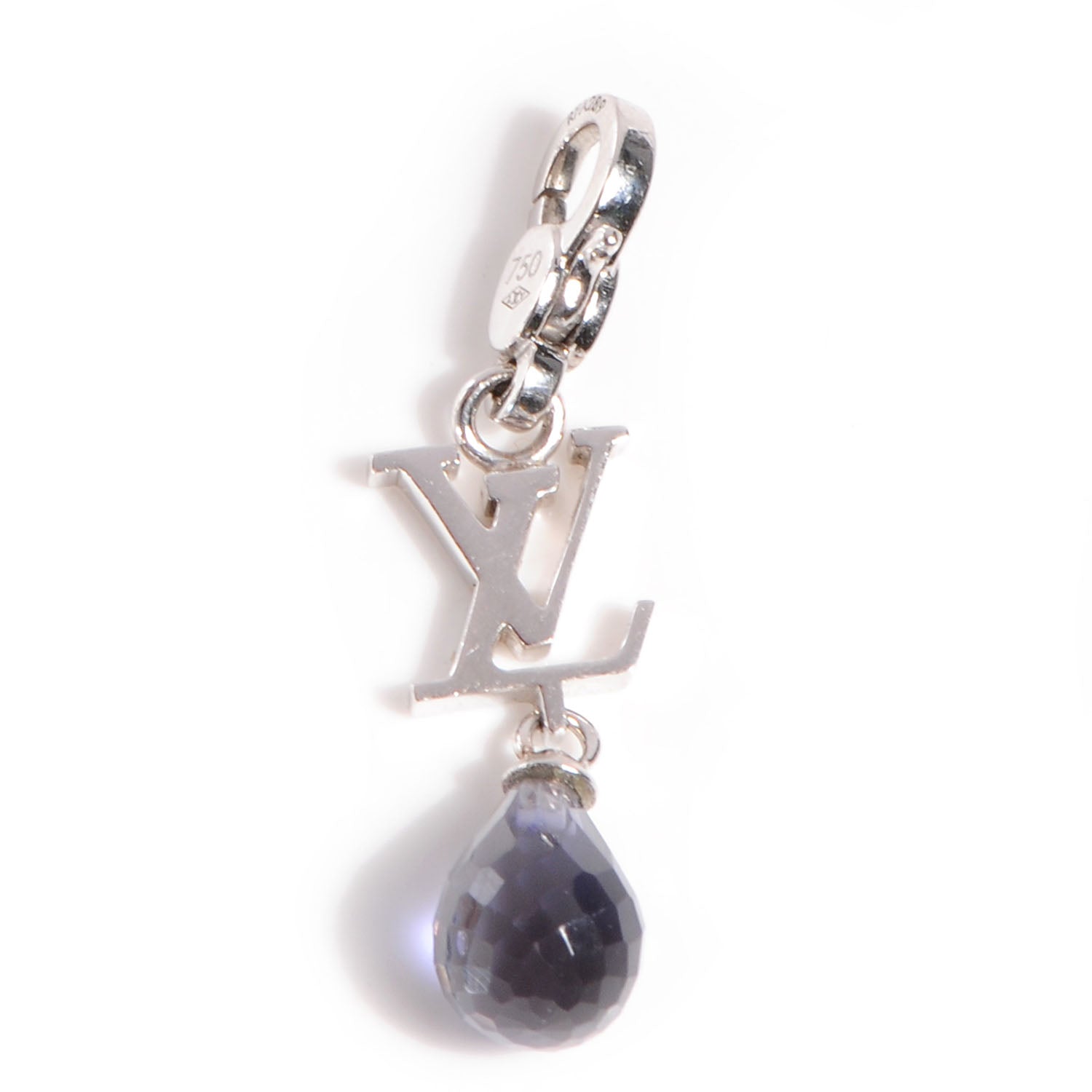 Louis Vuitton 18k White Gold Amethyst Charm 1 of 5