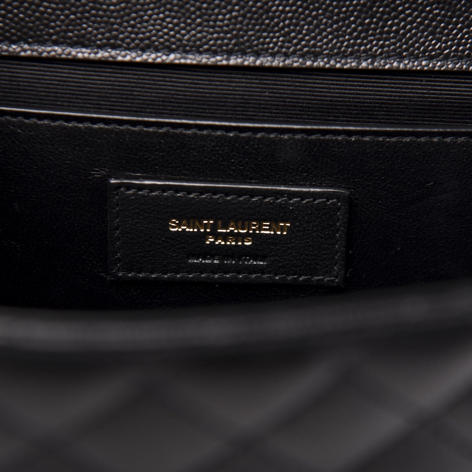 Saint Laurent Grain De Poudre Textured Mixed Matelasse Triquilt Medium Monogram Satchel Black 8 of 13
