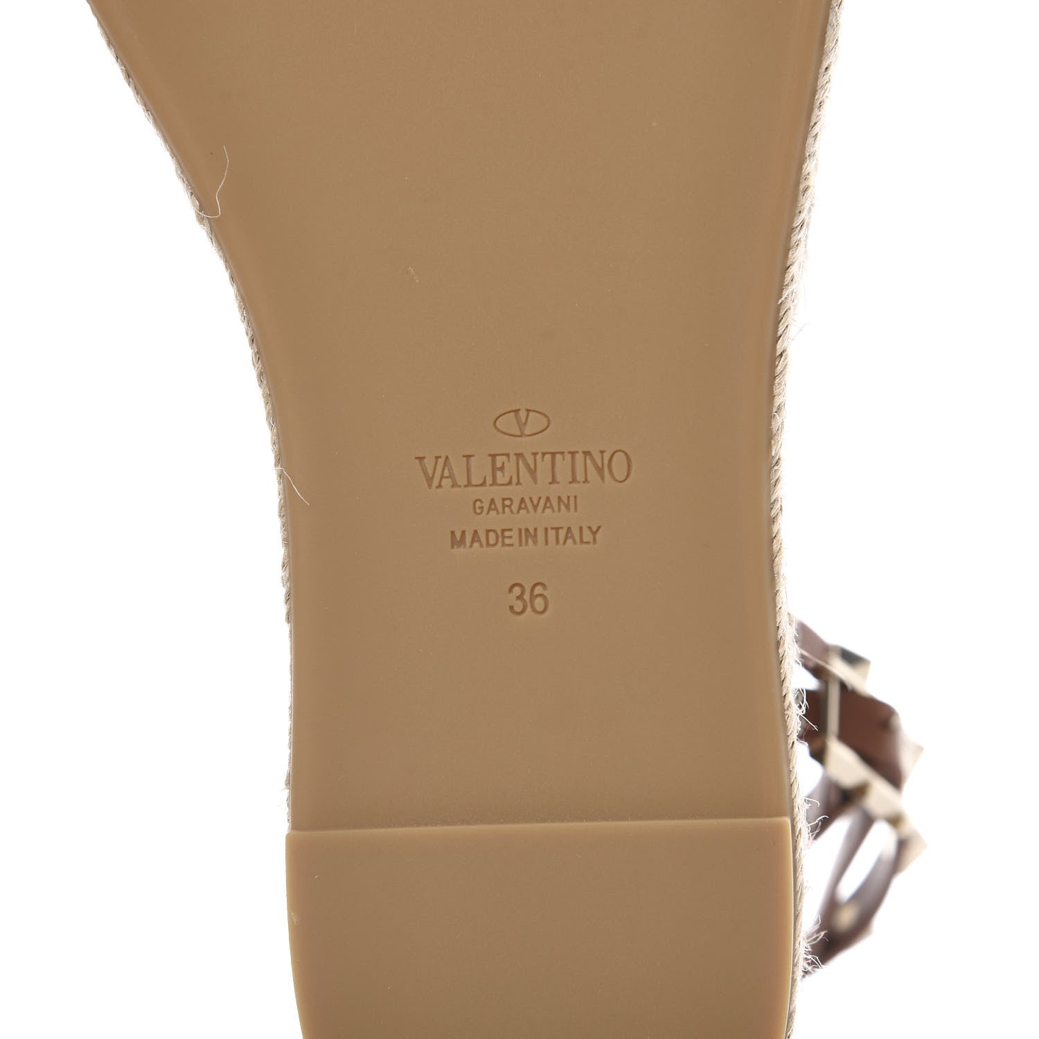 Valentino Garavani Canvas Leopard Print Rockstud Ankle Wrap Espadrille Flatform Sandals 36 Brown 7 of 8