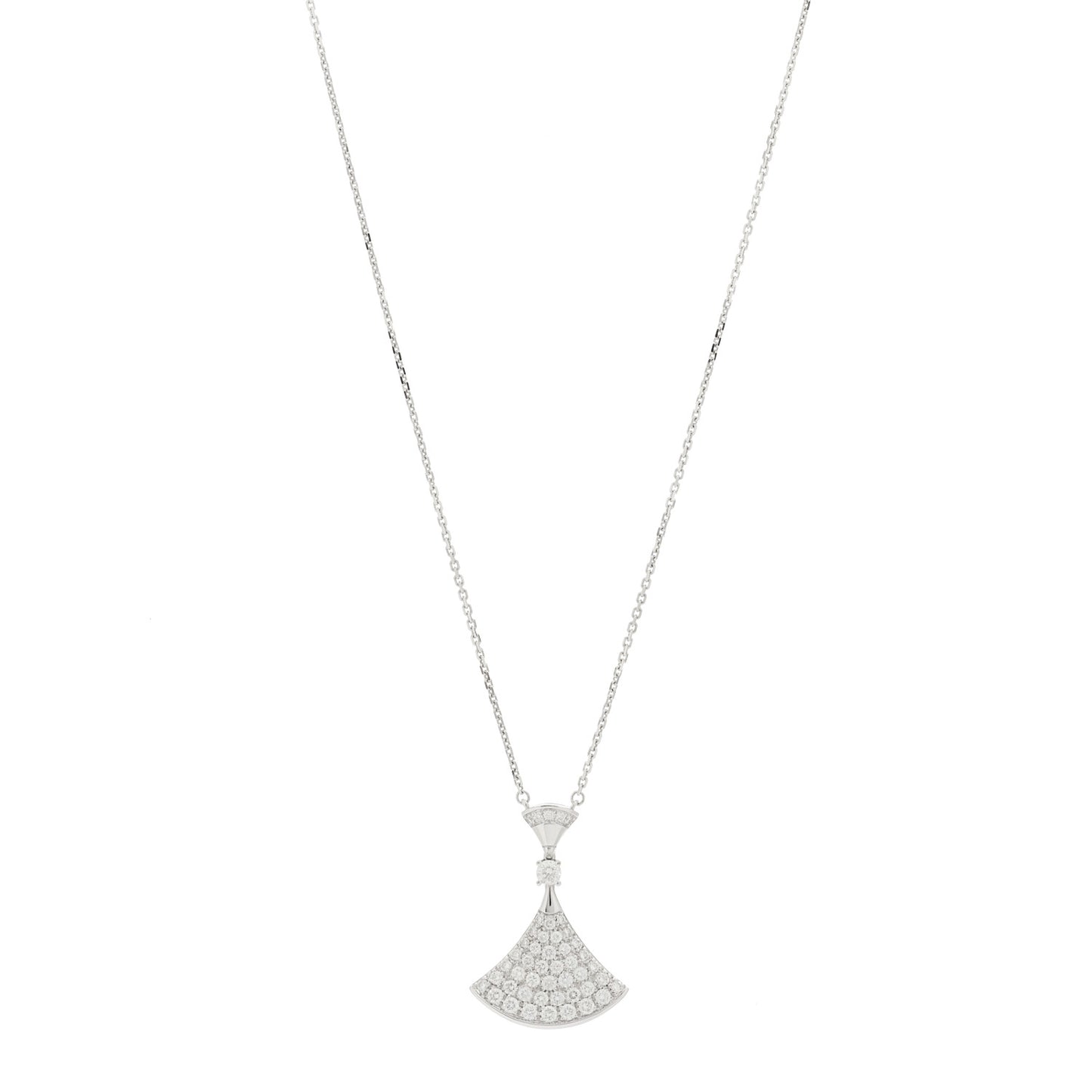 18K White Gold Diamond Large Divas' Dream Pave Necklace