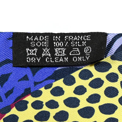 Hermes Silk Under The Waves Twilly Mauve Marine Jaune 5 of 5