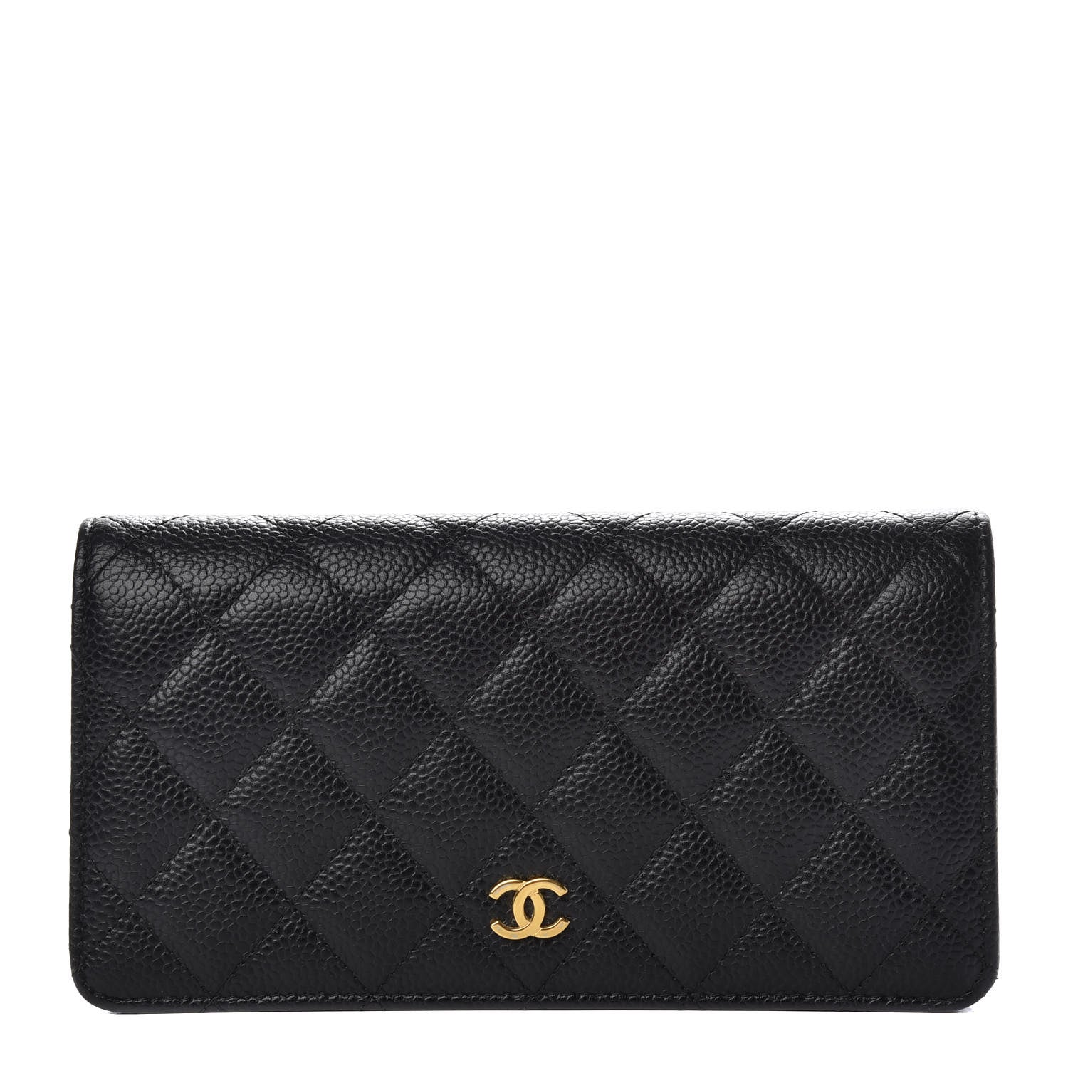 Chanel Caviar Quilted Yen Wallet Black 1 of 8