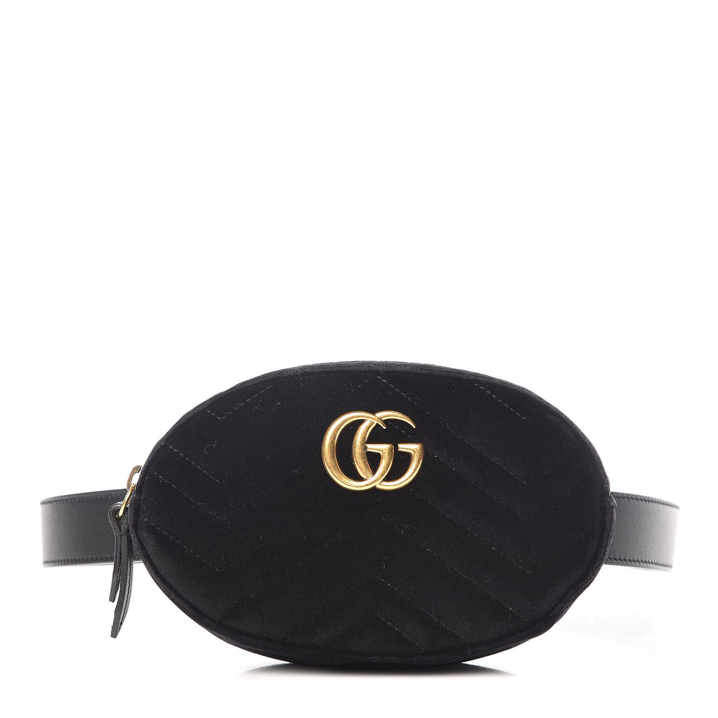 Velvet Matelasse GG Marmont Belt Bag 85 34 Black