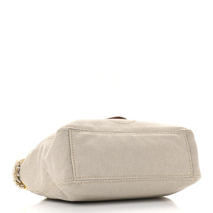 Prada Denim Pattina Sottospalla Canvas Shoulder Bag Corda 4 of 10