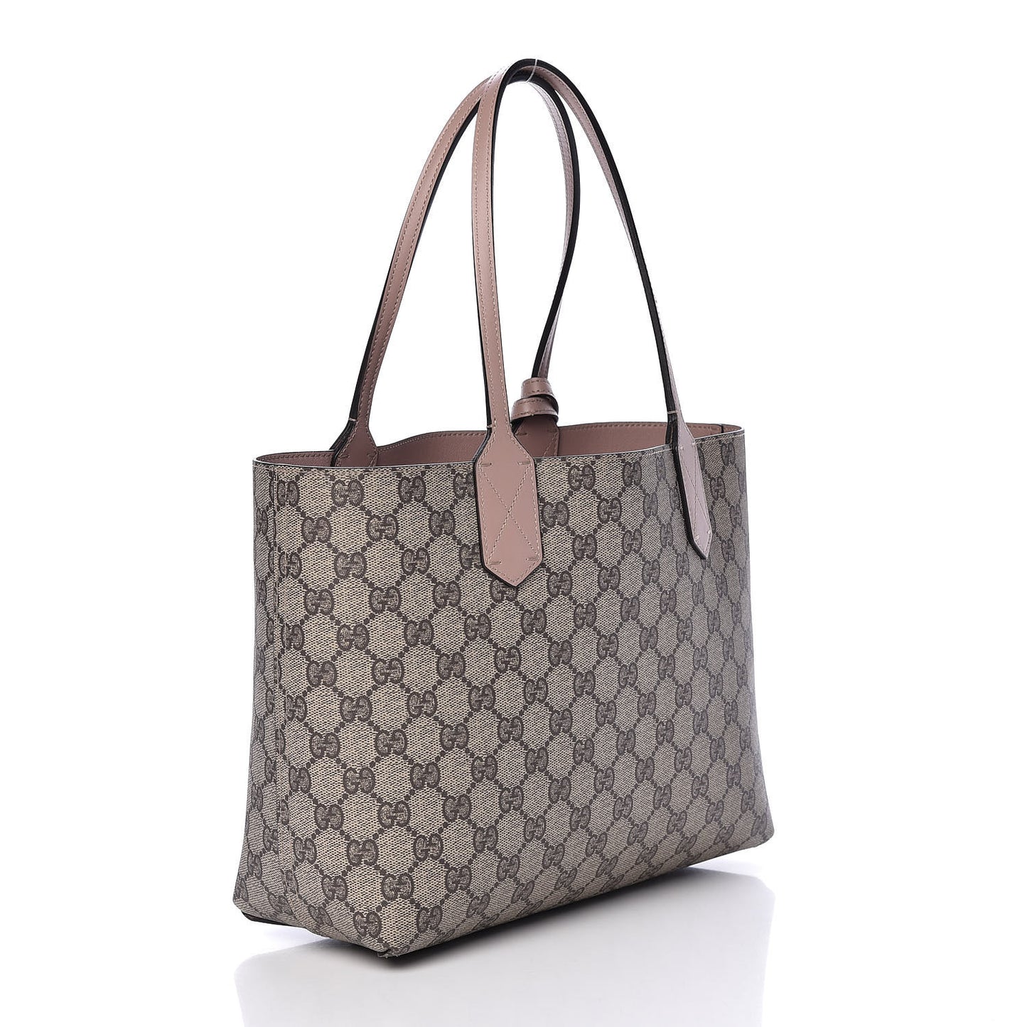 Textured Calfskin Monogram Small Reversible GG Tote Dark Cipria