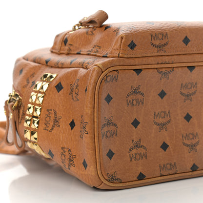MCM Visetos Side Stud Mini Stark Backpack Cognac 9 of 18