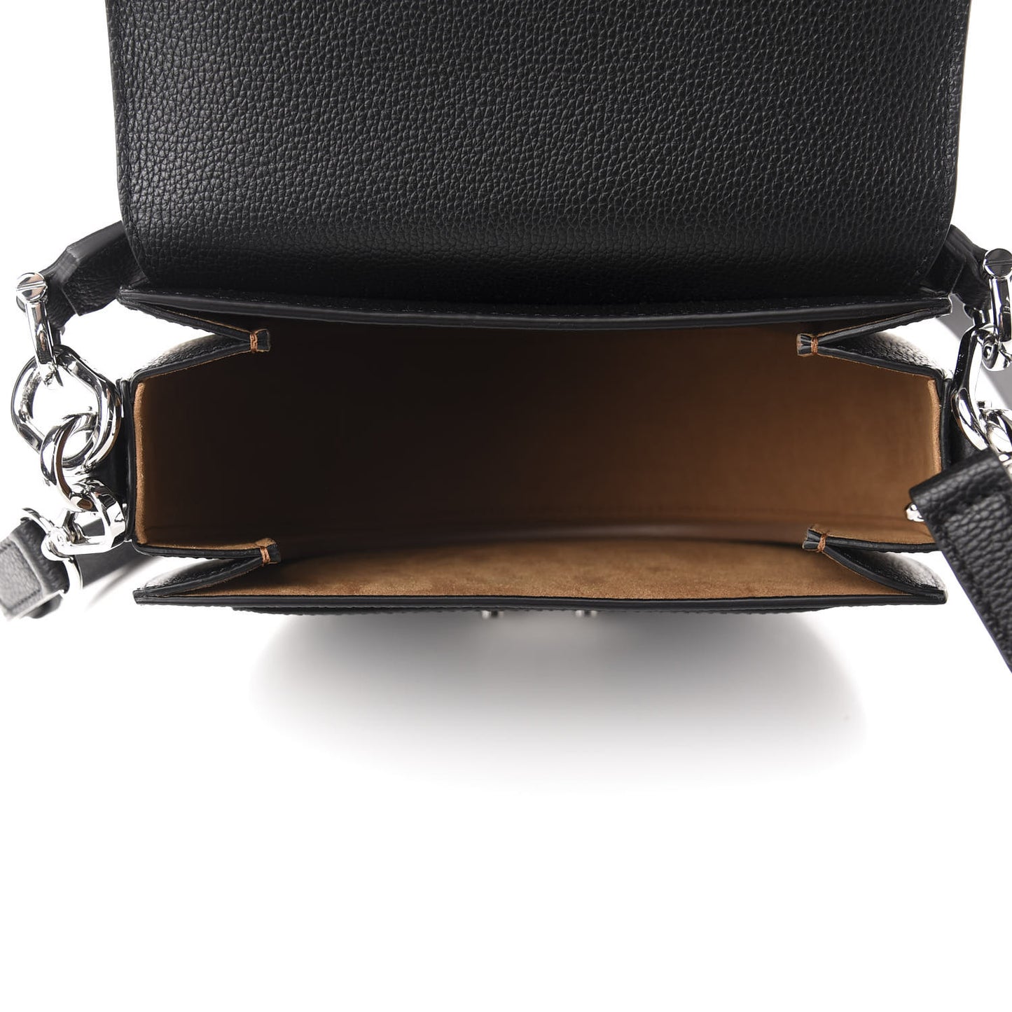 Grained Calfskin Small Patricia Studded Crossbody Bag Black