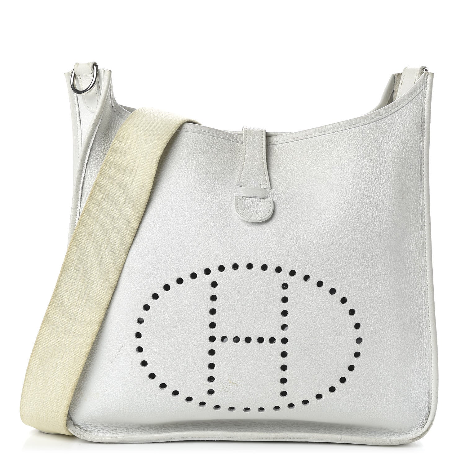 Hermes Taurillon Clemence Evelyne GM White 1 of 15