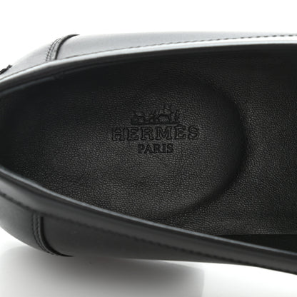Hermes Calfskin Womens Destin Loafer 41 Black 6 of 10
