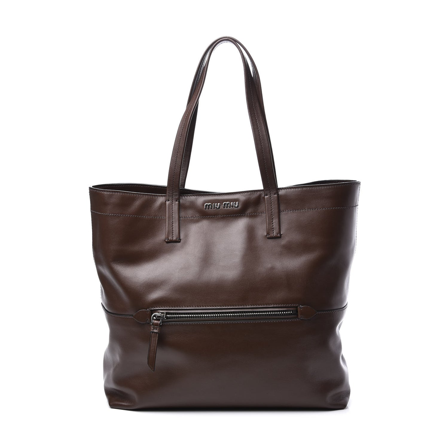 Vitello Soft Calfskin Shopping Tote Bruciato