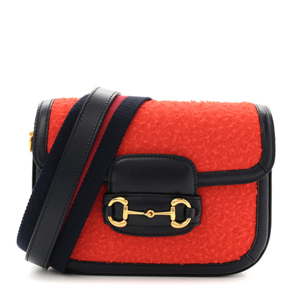 Gucci Casy Wool Azalea Calfskin Mini Horsebit 1955 Shoulder Bag Bitter Sweet Blue 1 of 11